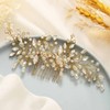 Unicra Peine de novia plateada para el pelo, accesorio para
