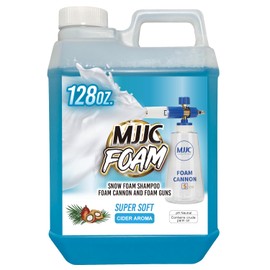 MJJC Foam (128 fl oz) Ultimate Snow Foam Car Wash Soap Specialized Car Shampoo for Foam Cannon and Pressure Washer, Safe for Cars (pH Neutral, 10x Concentrated) (Refreshing cider aroma)