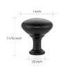 30 Pack 1 Inch Diameter Matte Black Mini Round Solid