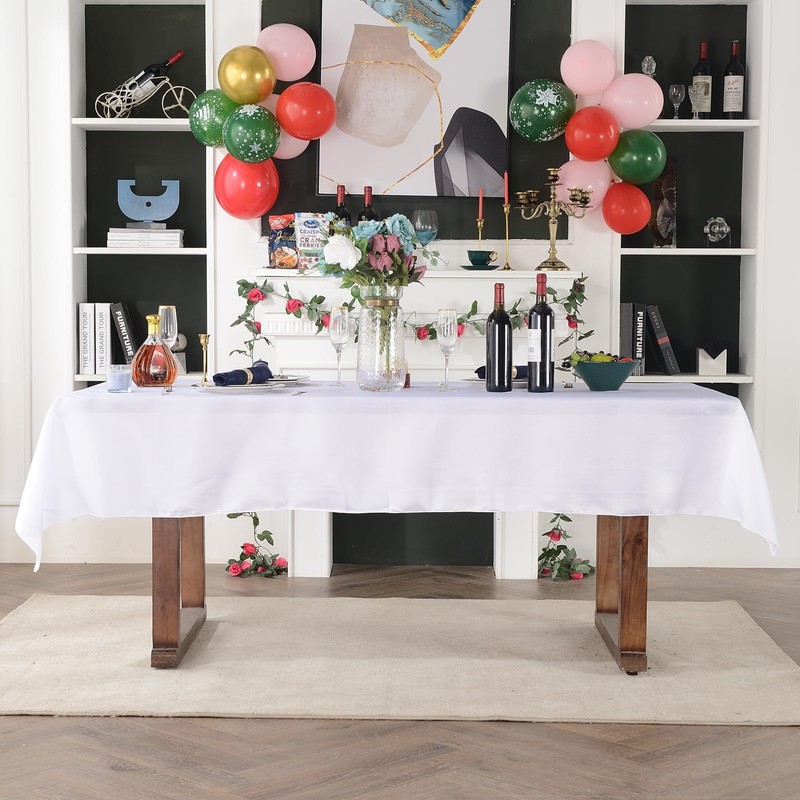 BIT.FLY 57 in x 126 in Rectangular Satin Tablecloth for