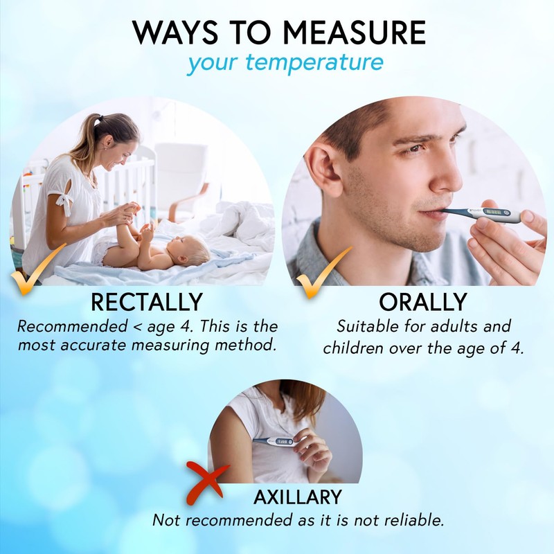 iProven Oral Thermometer, Measures in 10 seconds with flexible tip