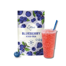 HTeaO Blueberry Green Tea – Texas-Style Flavored Iced Tea Bags for Summer – Instant Ice Tea Packets for Quick Brew - Loaded Tea Sachets Ready in 5 Minutes (8-Count, Makes 4 Gallons Total)