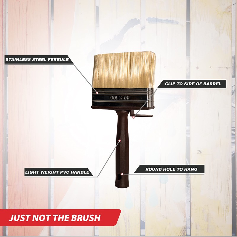 SIZAH 2 Pack Shed & Fence Block Brush, For Shed