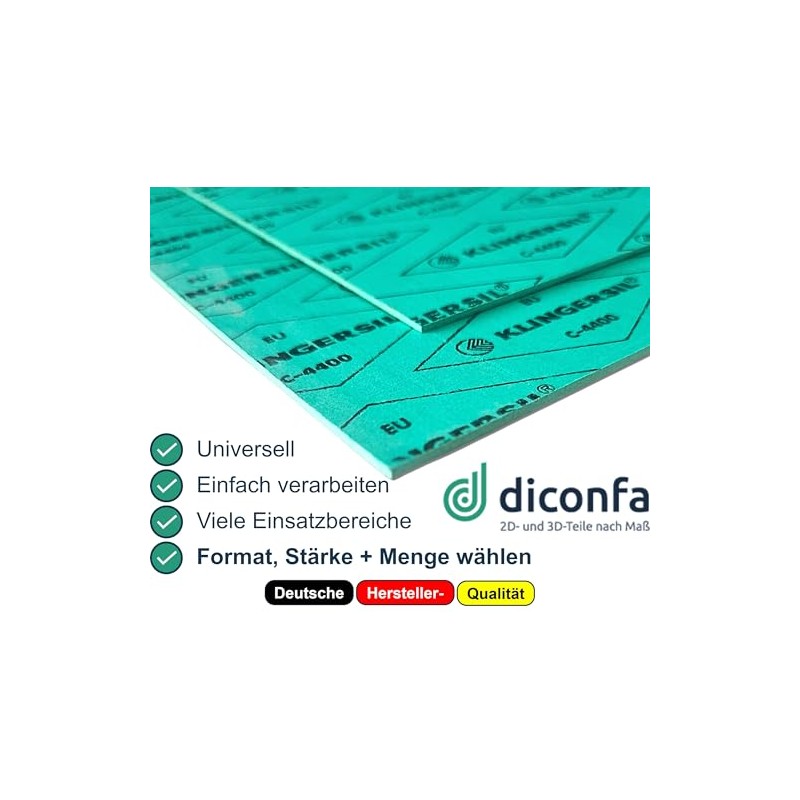 diconfa Klingersil C-4400 Sealing Plate Size + Quantity – 100