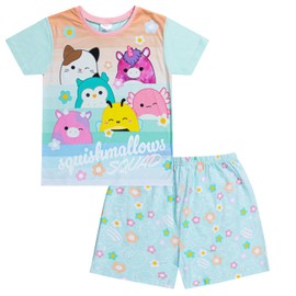 Squishmallows Girls Pyjamas, Squish Squad Short Pjs For Girls Nightwear (UK, Age, 10 Years, 11 Years, Regular, Green)