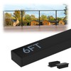 Zylorix 1Pack 6FT Stainless Steel T304 Black Handrail for Cable