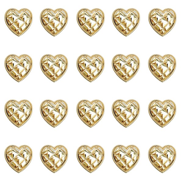 20PCS Gold Decorative Buttons Sewing Retro Metal Shank Buttons Suit
