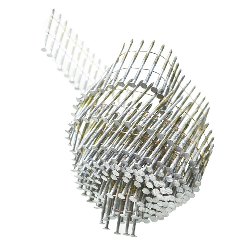 mitoharet 15-Degree Collated Wire Coil Siding Nails 1-1/4Inch x 0.092Inch