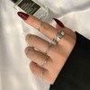Silver Knuckle Rings Set for Women Trendy Stackable Rings Cute