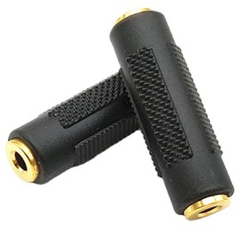 AQUALOACH Stereo Mini Plug 3.5mm [2 Pack] 3.5 Pole Stereo Mini Relay Connector Female to Female Gold Plated Connector Stereo Mini Connector