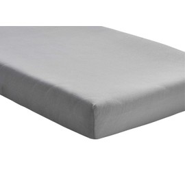 Hometex Premium Textiles Fitted Sheet, 180–200 x 200 cm, Jersey Bed Sheet Made from 100% Cotton, Mattresses up to 23–25 cm, Oeko-Tex Made in Green, Grey