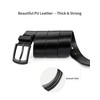 EsengNoyi Black Leather Belt for Men, Mens Casual Belts for