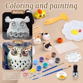 Air Dry Clay, Keramikfarbe, Töpferset für Zuhause Ohne Brennen, Ton Selbsttrocknend Ausgestattet mit Reichhaltigen Werkzeugen, Air Dry Clay Set Praktisch und Unterhaltsam