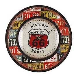 Hometime Classic Shaby Chic Metal Quartz Wall Clock