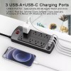 Nuetsa Surge Protection Power Strip 8 Widely Outlet Extender and