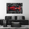 RileyCraftley Pit Stop Canvas Wall Art – Overhead Racing Car
