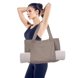 QIANAI Yoga Bag, Yoga Mat, Sports Bag, Women's Gym, Yoga Bag, Training Bag, Women's Canvas Waterproof Tote Shopping Bag, Plenty of Space for Other Items