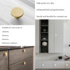 IAFVKAI Cabinet Knobs, 4 Pieces Brushed Brass Furniture Knobs, Zinc