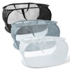 LELE LIFE Reinforced Collapsible Laundry Baskets, 3Pcs High-Strength Mesh Pop