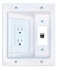 RiteAV CAT7 Recessed Wall Plate Cable Concealer Management Kit with