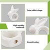 Peacoblue 8PCS Easter Rabbit Napkin Rings, Bunny Table Decor for