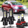 AuureLamp For Honda Fit 2008-2020 4PC LED Headlight High/Low +