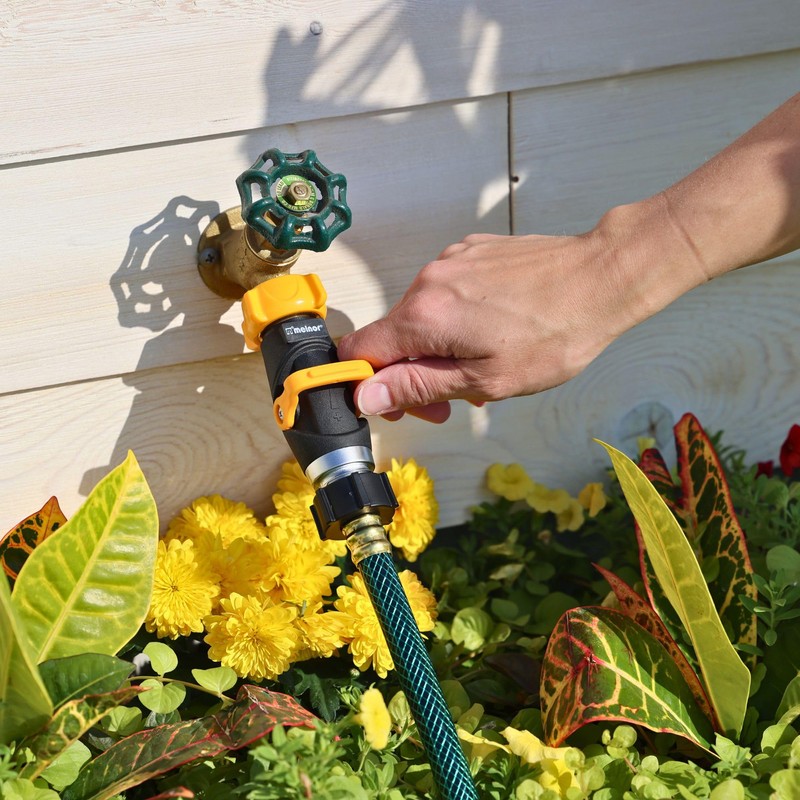 Melnor 65171AMZ Lever Flow Through Valve Connector Bundle, 1 Count