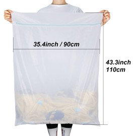 Tenn Well Extra Large Mesh Laundry Bags, 2 Pack 43 x 35 inch Jumbo Delicates Bag for Washing Machine, Large Mesh Bags for Delicates, Coats, Blankets, Bedding, Toys, Pet Items