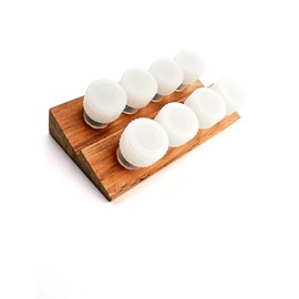 Tintero de madera con ocho contenderores. Tintero Octo Inclinado