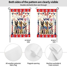 zyatbwi Patriotic Flag American 4th of July Garden Flags 12x18 In Double Sided Dogs Ornament for Home Outdoor Indoor Garden Decoration Banner White
