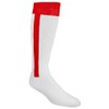 Epic Adult 2- in-1 Stirrup White/Red Baseball Knee-High Socks (Footed)