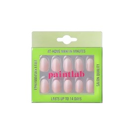 PaintLab Press On Nails - 24 Piece Fake Nails with Glue, Nail File, Prep Pad & Cuticle Stick | Non Toxic & Cruelty Free | Long Lasting & Complete Glue On Nails for Women & Girls (Milky Gradient)