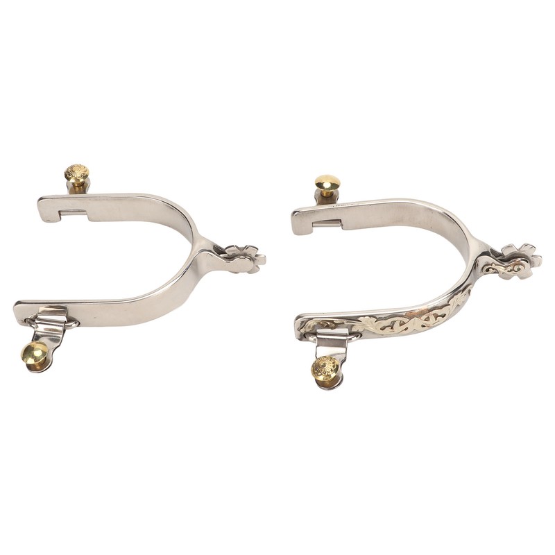 1 Pair Horse Spurs Stainless Steel Western Cowboys Spurs Men