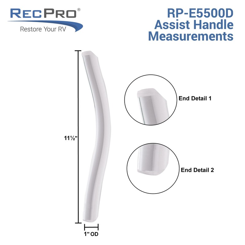 RecPro RV Acrylic Entry Door Grab Handle | 1" L