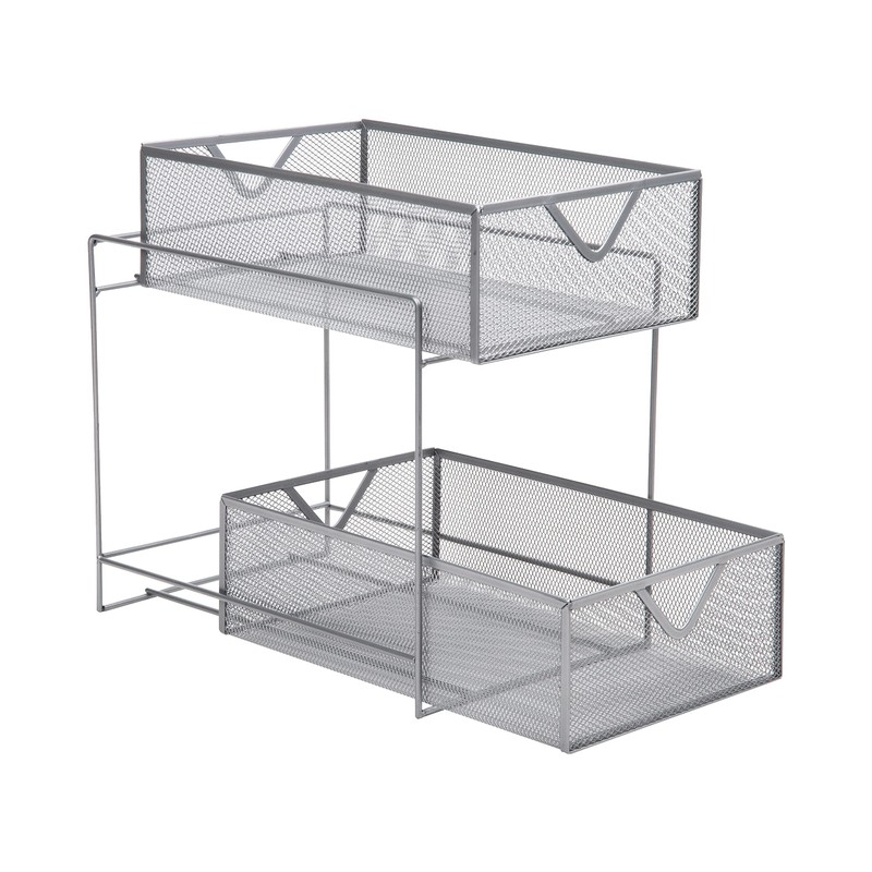 Mind Reader Accessory Organizer, Supply Storage, Makeup, Office, Kitchen, Metal