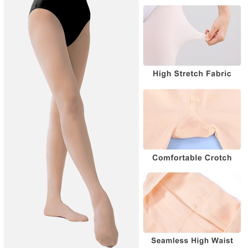 Danswan Mallas de ballet para niñas sin pies, leggings de