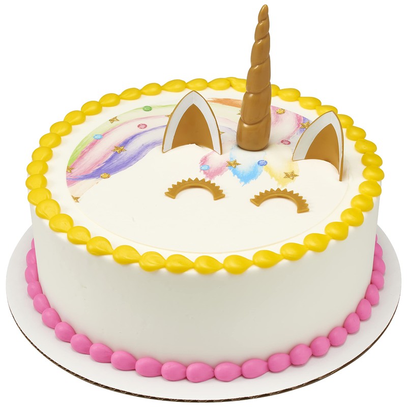 DecoPac 22646 Unicorn Creations DecoSet Plastic Gold