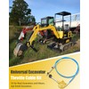 Universal Throttle Cable Kit for Excavators and Mixers Replacement Parts,