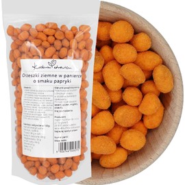 Kuchnia Zdrowia - Wrapped Peanuts with Pepper Flavour - Crispy Snack - High Quality - Distinctive Flavour - Leak-proof Packaging with Zip - Doypack: 500g