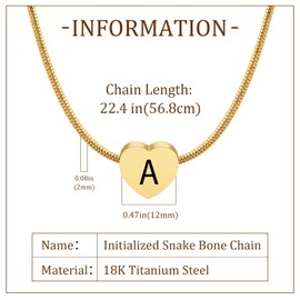 VGROSIA 18K Initial Necklace For Women Gold, Dainty Necklaces For Women Christmas/Valentine'S Day/Birthday Gifts For Her T