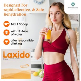 Sugar-Free Orange Powder Sachets for Constipation Relief – Natural Gentle Laxative for Bowel Regularity – 30 Convenient Daily Dose Packs for Digestive Support | SterlingSquare