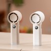 Handheld Fan LED Display Power Adjustable Portable Fan Night Light