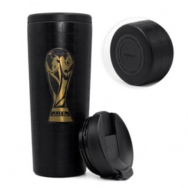 NORDAY | Termo Bloom 25 oz FIFA World Cup 2026 Black & Gold | Vaso Térmico Acero Inoxidable 740 ml | 2 Tapas y 2 Popotes Reutilizables | Frío 24h Cali