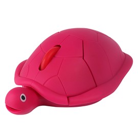 Wireless Mouse Turtle Shape Computer Mouse 1600DPI Cute Cartoon Quiet Wireless Mouse for Children Girls Portable Wireless Mouse for Left and Right Handed PC Laptop Windows Linux Gift (Pink)