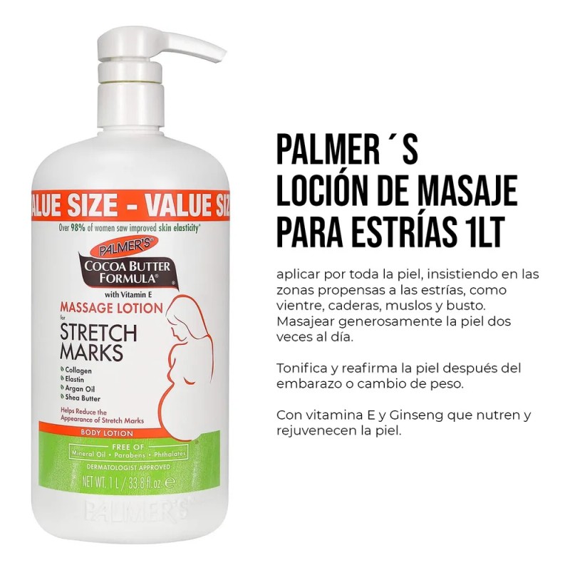 Palmer's® Locion De Masaje Para Estrías De 1l Original