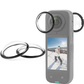 PULUZ Rotating Premium Lens Guard for Insta360 X4 Lens Protector,Optical Glass Material Twist-Lock Lens Protective Cover Drop-Proof Dust-Proof for Insta 360 X4 Action Camera Lens Cap Accessories