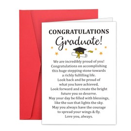 Graduation Card 2025, Class Of 2025 Senior 2025 Graduation Cards, Graduation Gifts for Her Him, Congratulations Card for Graduation, College High School Graduation Card, 6x8" Folded Card with Envelope