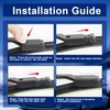 RAINTOK Windshield Wiper Blade Set Replacement for Lexus RX350 2016