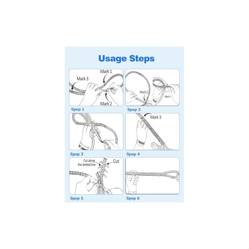 Mellbree 7-Piece Heavy-Duty Rope Splicing Tool Kit