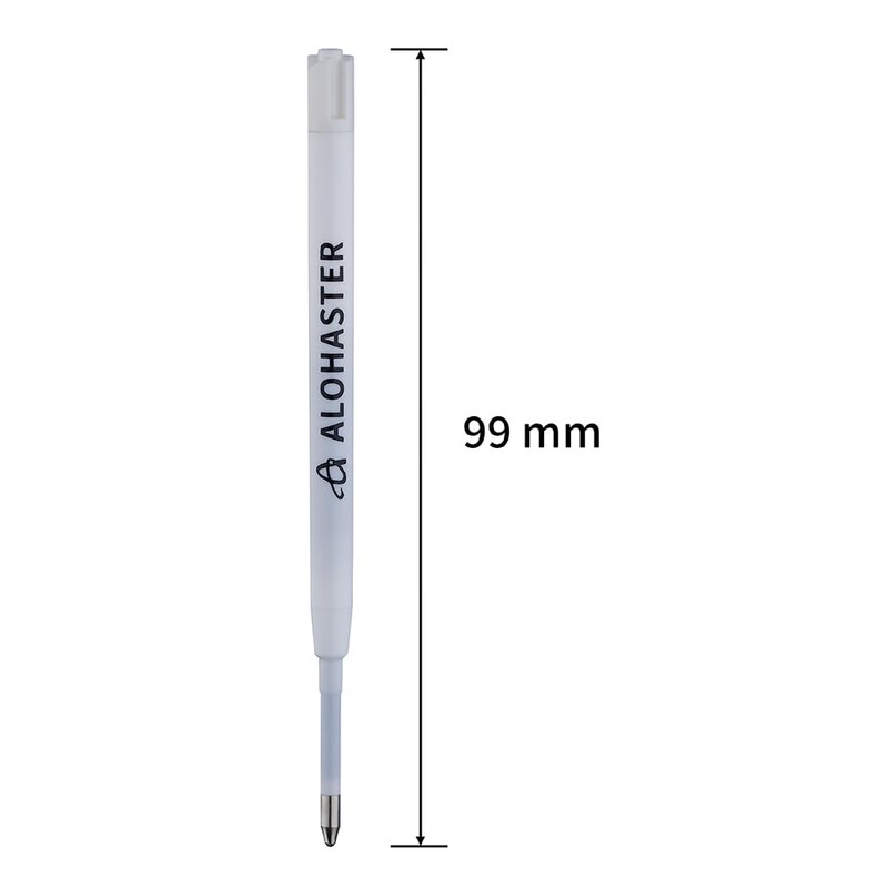 Alohaster Plastic Refills, for Parker Ballpoint Pens, Classic Writing Ink,